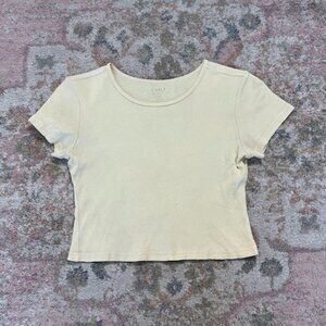 Brandy Melville J. Galt Yellow Crop Top